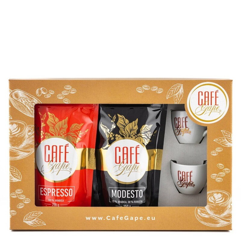 Café Gape dárková kazeta s šálky 90ml